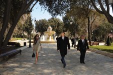 Azərbaycan Prezidenti İlham Əliyev və xanımı Mehriban Əliyeva Bakıda Zabitlər parkının açılış mərasimində iştirak ediblər (FOTO)