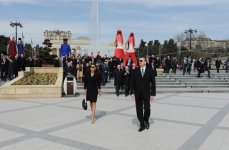 Azərbaycan Prezidenti İlham Əliyev və xanımı Mehriban Əliyeva Novruz bayramı münasibətilə keçirilən ümumxalq şənliyində iştirak ediblər (FOTO)