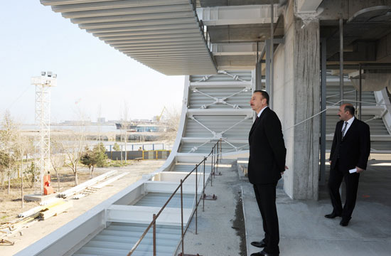 Azərbaycan Prezidenti Xalça Muzeyi üçün inşa edilən yeni binada tikinti işlərinin gedişi ilə tanış olub (FOTO)