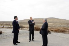 Azərbaycan Prezidenti Ələt-Astara-İran dövlət sərhədi avtomobil yolunda aparılan tikinti və yenidənqurma işləri ilə tanış olub (ƏLAVƏ OLUNUB) (FOTO)