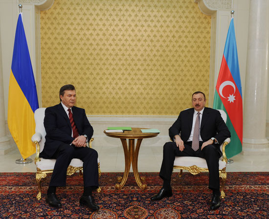 Azərbaycan və Ukrayna prezidentlərinin təkbətək görüşü olub (FOTO)