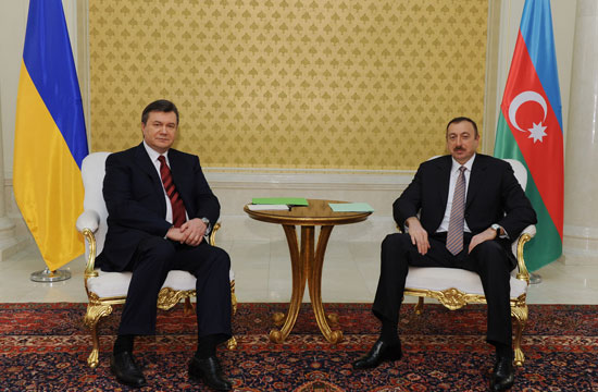 Azərbaycan və Ukrayna prezidentlərinin təkbətək görüşü olub (FOTO)