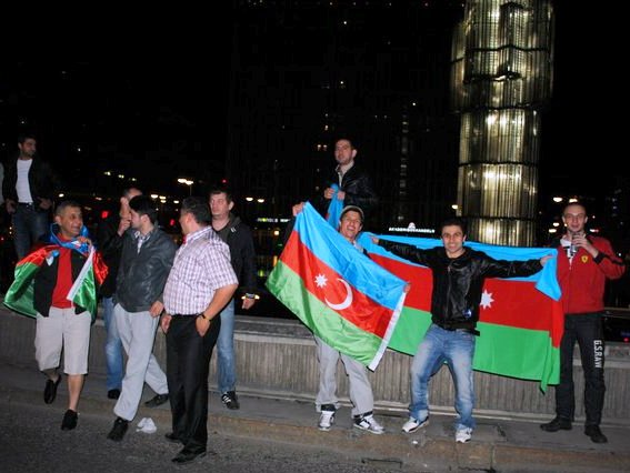 "Avroviziya 2011" qalibiyyəti Stokqolm küçələrində qeyd edilib