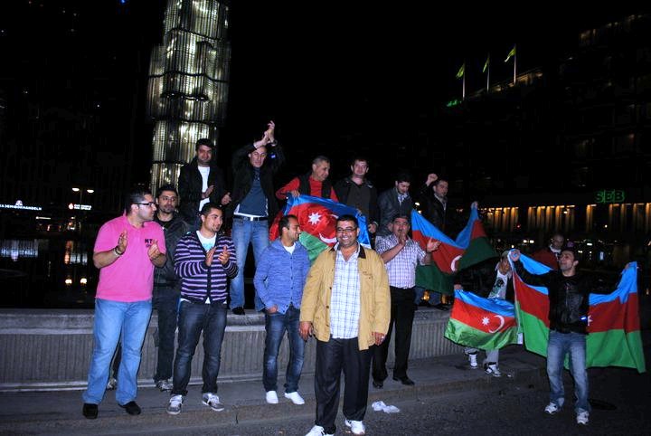 "Avroviziya 2011" qalibiyyəti Stokqolm küçələrində qeyd edilib