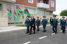 Azərbaycan Prezidenti DSX əməkdaşları üçün inşa edilmiş yeni yaşayış kompleksinin açılışında iştirak edib (FOTO)