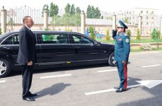 Azərbaycan Prezidenti DSX əməkdaşları üçün inşa edilmiş yeni yaşayış kompleksinin açılışında iştirak edib (FOTO)