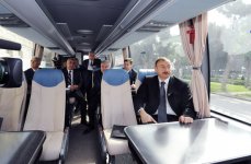 Azərbaycan Prezidenti İlham Əliyev Heydər Əliyev Beynəlxalq Aeroportu, Mərdəkan, Bilgəh qəsəbələri və paytaxt istiqamətində yeni yol infrastrukturunun genişləndirilməsi işlərinin gedişi ilə tanış olub (FOTO)