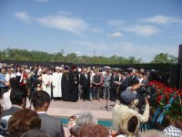 Qazaxıstanda azərbaycanlı qadınların xatirəsinə qoyulmuş abidənin açılışı olub (FOTO)
