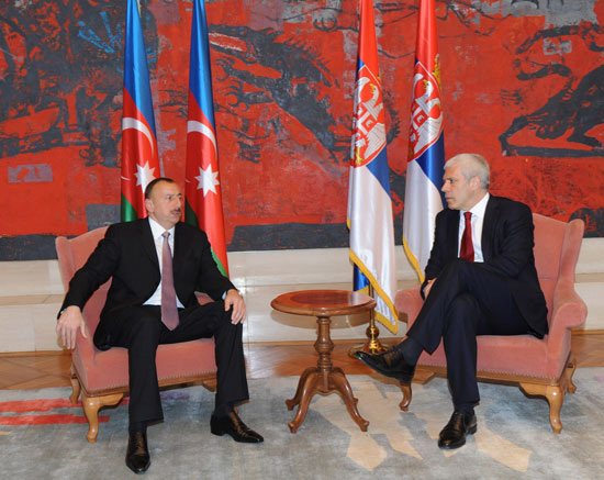 Azərbaycan və Serbiya prezidentlərinin təkbətək görüşü olub (FOTO)