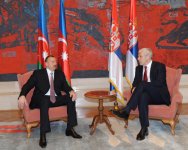 Azərbaycan və Serbiya prezidentlərinin təkbətək görüşü olub (FOTO)