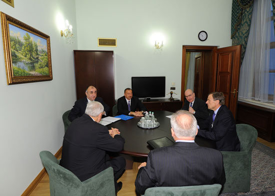 Azərbaycan Prezidenti İlham Əliyev ATƏT-in Minsk qrupunun həmsədrləri ilə görüşüb