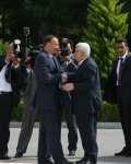 Azərbaycana rəsmi səfərə gələn Fələstin Prezidentinin rəsmi qarşılanma mərasimi olub (FOTO)
