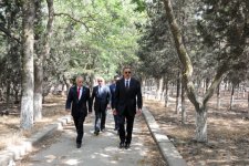 Prezident İlham Əliyev Bakının Nərimanov rayonunda Dədə Qorqud parkının salındığı ərazidə olub (FOTO)