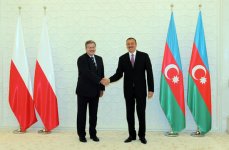 Azərbaycanda səfərdə olan Polşa Prezidentinin rəsmi qarşılanma mərasimi olub (FOTO)