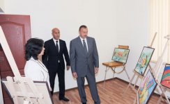 İlham Əliyev Siyəzəndə Uşaq İncəsənət Məktəbinin yeni inşa olunmuş inzibati binasının açılışında iştirak edib (FOTO)