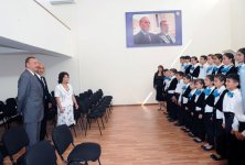 İlham Əliyev Siyəzəndə Uşaq İncəsənət Məktəbinin yeni inşa olunmuş inzibati binasının açılışında iştirak edib (FOTO)