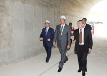 Prezident İlham Əliyev Taxtakörpü Su Anbarının su elektrik stansiyası ilə birlikdə inşa edildiyi ərazidə olmuşdur(FOTO)