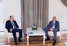 İlham Əliyev Rusiya Federasiyası Federal Məclisi Federasiya Şurası sədrinin müavinini qəbul edib (FOTO)