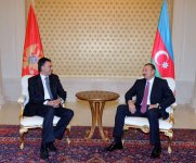 Azərbaycan və Monteneqro prezidentlərinin təkbətək görüşü olub (FOTO)