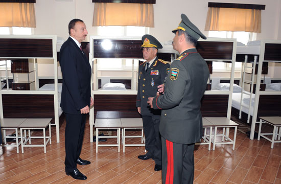 Prezident İlham Əliyev Qubada Daxili Qoşunların "N" saylı hərbi şəhərciyinin açılışında iştirak edib (FOTO)
