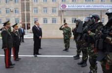 Prezident İlham Əliyev Qubada Daxili Qoşunların "N" saylı hərbi şəhərciyinin açılışında iştirak edib (FOTO)