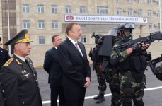Prezident İlham Əliyev Qubada Daxili Qoşunların "N" saylı hərbi şəhərciyinin açılışında iştirak edib (FOTO)