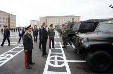 Prezident İlham Əliyev Qubada Daxili Qoşunların "N" saylı hərbi şəhərciyinin açılışında iştirak edib (FOTO)