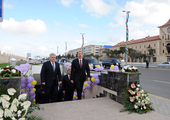 Azərbaycan Prezidenti yeraltı piyada keçidlərinin və Mərdəkan qovşağının açılışında iştirak edib (ƏLAVƏ OLUNUB) (FOTO)
