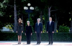 Azərbaycanda rəsmi səfərdə olan Avstriyanın Federal Prezidentinin rəsmi qarşılanma mərasimi olub (FOTO)