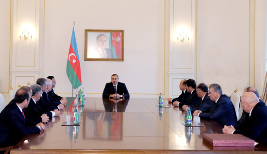 İlham Əliyev MDB Təhlükəsizlik və Xüsusi Xidmət Orqanları Rəhbərləri Şurasının nümayəndələrini qəbul edib
