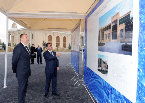 Prezident İlham Əliyev Ucarda su-kanalizasiya sistemləri kompleksinin təməlqoyma mərasimində iştirak edib (FOTO)