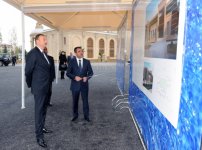 Prezident İlham Əliyev Ucarda su-kanalizasiya sistemləri kompleksinin təməlqoyma mərasimində iştirak edib (FOTO)