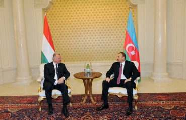 Azərbaycan və Macarıstan prezidentlərinin təkbətək görüşü olub (FOTO)