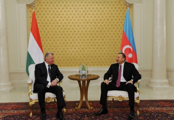 Azərbaycan və Macarıstan prezidentlərinin təkbətək görüşü olub (FOTO)