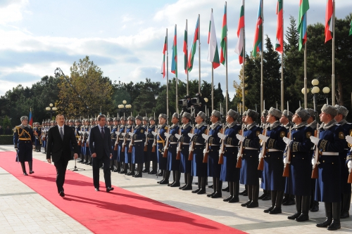 Bolqarıstan Prezidentinin rəsmi qarşılanma mərasimi olub (FOTO)