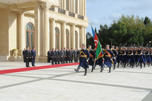 Bolqarıstan Prezidentinin rəsmi qarşılanma mərasimi olub (FOTO)