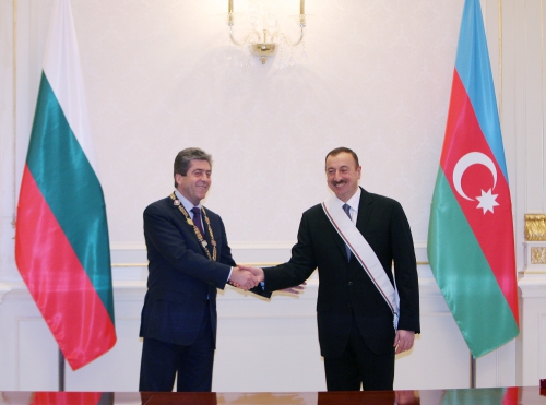 Azərbaycan və Bolqarıstan prezidentlərinin ali ordenlərlə təltif olunma mərasimi keçirilib (ƏLAVƏ OLUNUB)(FOTO)
