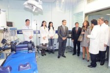 Heydər Əliyev Fondunun vitse-prezidenti Leyla Əliyeva Cərrahiyyə və Orqan Transplantologiya Mərkəzində yaradılan şəraitlə tanış olub (FOTO)