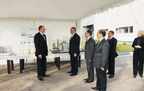 İlham Əliyev qarğıdalı emalı və qlükoza istehsalı müəssisəsinin açılışında iştirak edib (FOTO)