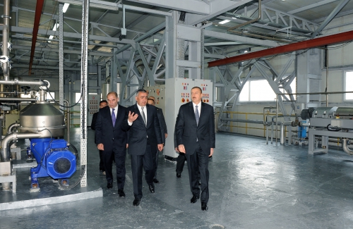 İlham Əliyev qarğıdalı emalı və qlükoza istehsalı müəssisəsinin açılışında iştirak edib (FOTO)