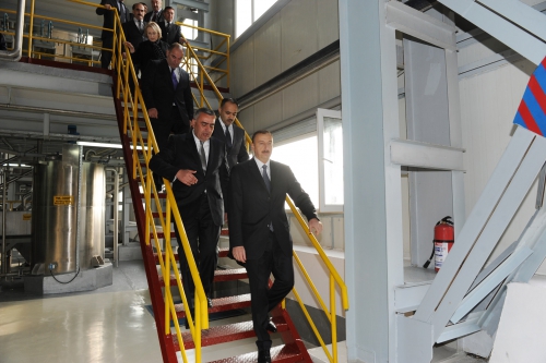 İlham Əliyev qarğıdalı emalı və qlükoza istehsalı müəssisəsinin açılışında iştirak edib (FOTO)