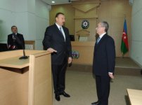 İlham Əliyev Oğuz rayon məhkəməsinin inzibati binasının açılışında iştirak edib (FOTO)