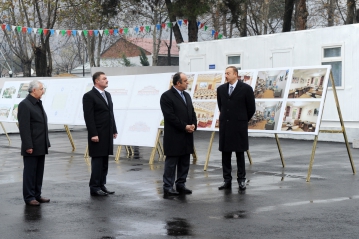 Qaxda Heydər Əliyev Mərkəzinin təməlqoyma mərasimi keçirilib (FOTO)