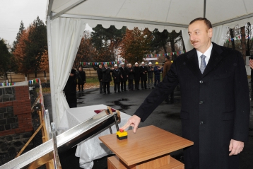 Qaxda Heydər Əliyev Mərkəzinin təməlqoyma mərasimi keçirilib (FOTO)