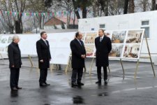 Qaxda Heydər Əliyev Mərkəzinin təməlqoyma mərasimi keçirilib (FOTO)