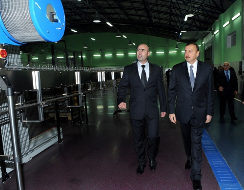 Prezident İlham Əliyev Qəbələdə su-limonad istehsalı zavodunun açılışında iştirak edib (FOTO)