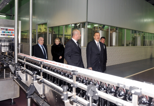 Prezident İlham Əliyev Qəbələdə su-limonad istehsalı zavodunun açılışında iştirak edib (FOTO)