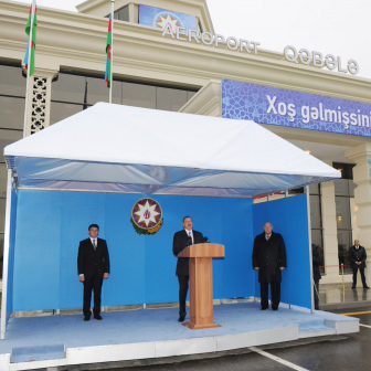 Qəbələdə beynəlxalq aeroport açıldı (FOTO)