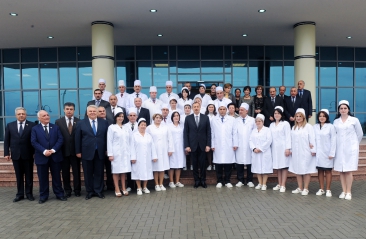Azərbaycan Prezidenti Şəkidə mərkəzi xəstəxananın açılışında iştirak edib (FOTO)