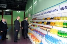 Prezident İlham Əliyev Qəbələdə su-limonad istehsalı zavodunun açılışında iştirak edib (FOTO)